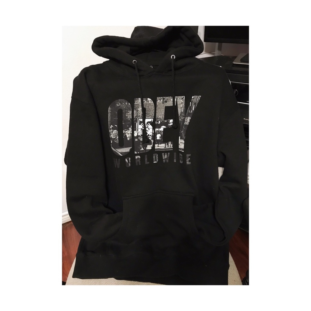 Men’s Black Obey Hoodie